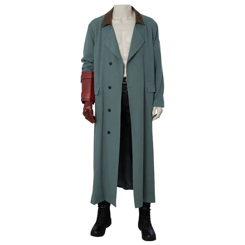 Whole set Хеллбой фильм косплей костюм мужской взрослые комплекты Индивидуальные Косплей Костюм для Хэллоуина бара подарок Хеллбой костюм наряд - Цвет: Whole set