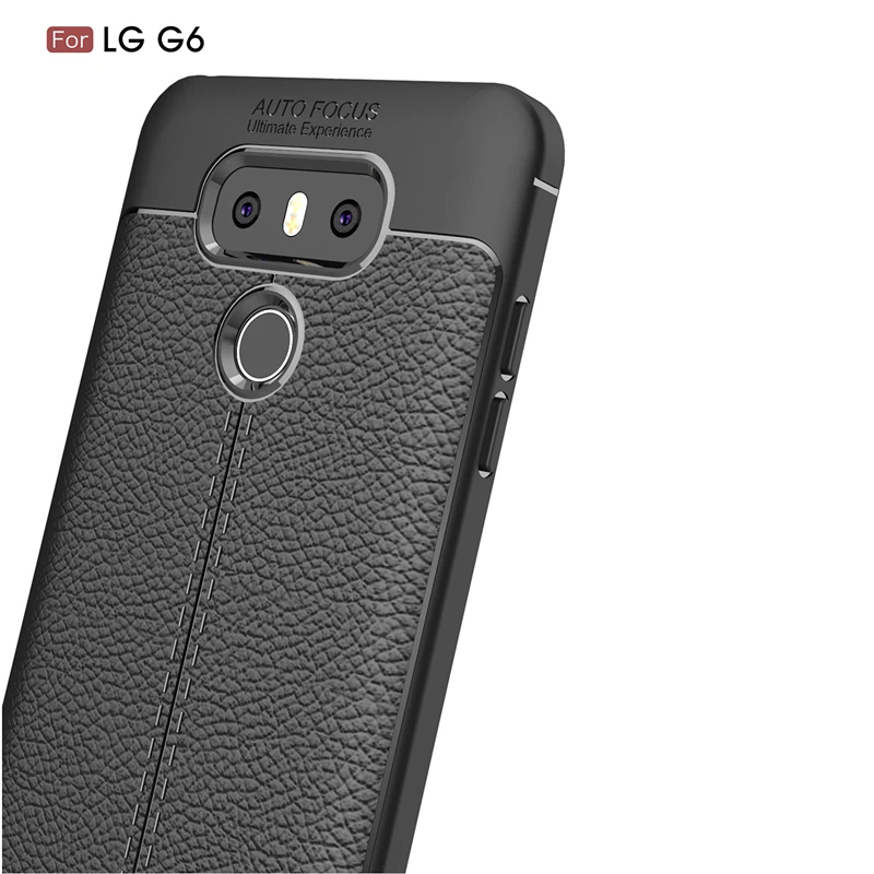 Для LG G6 чехол силиконовый роскошный кожаный с текстурой личи из искусственной