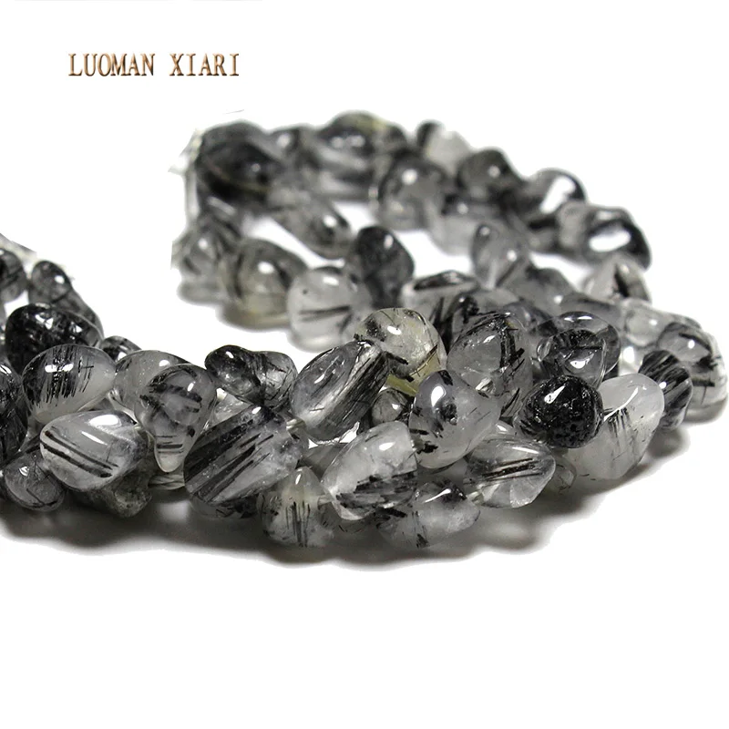 Оптом неправильной формы гравия 5-7 мм натуральная черная рутилированная