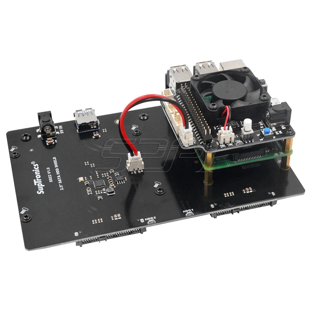 52Pi X822 Dual 2 5 &quotSATA HDD/SSD щит USB 3 0 Плата расширения адаптер питания для Raspberry Pi 1 Модель