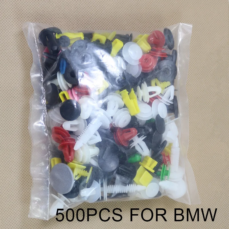 500 шт. Смешанная автомобиль заклепки застежка двери Панель отделка клипсы для BMW