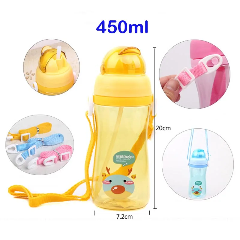 450 мл кружка непроливайка из тритана пудинг соломы воды бутылочка для кормления