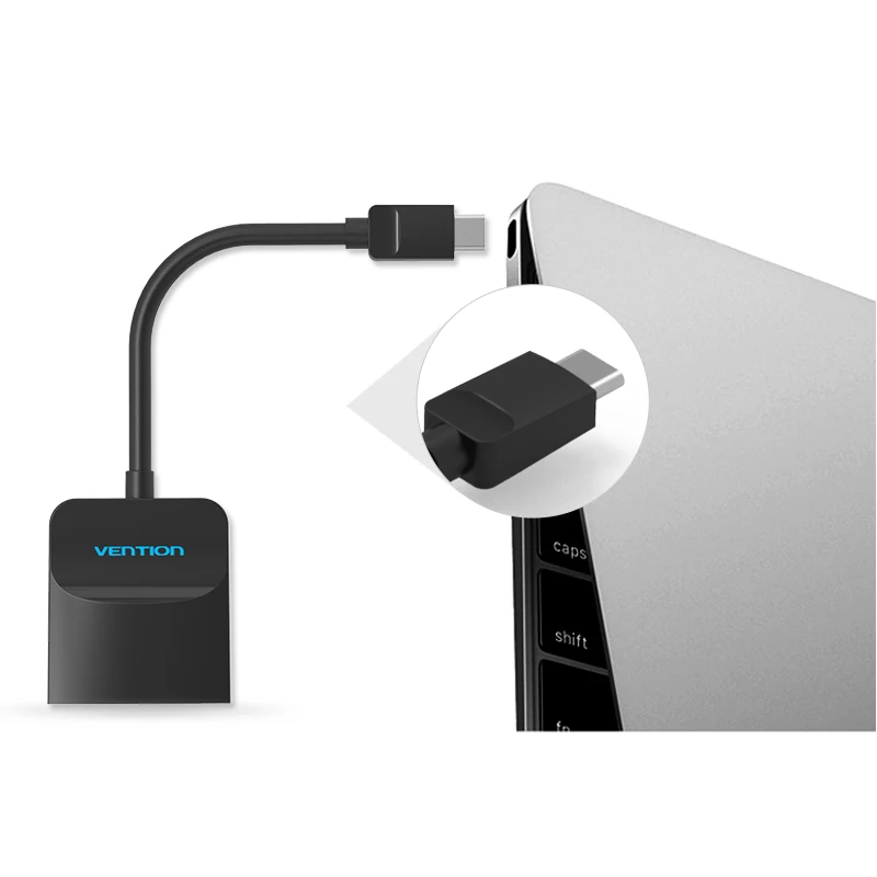 Vention USB C VGA Adapter Type-c to 1080P 60HZ Female for MacBook Pro ChromeBook Huawei Mate 10 Type | Электроника