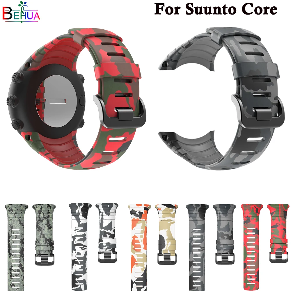Силиконовый ремешок для наручных часов спортивный Suunto Core сменный брендовый