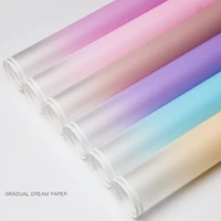 20pcs cellophane semi transparent frosted wrapping paper waterproof flower bouquet packaging festive party packing paper decor