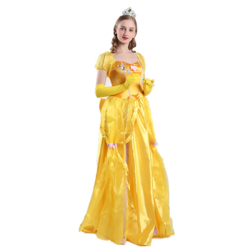 2019 Красавица и Чудовище нарядное платье Косплей Костюм принцессы Белль взрослый