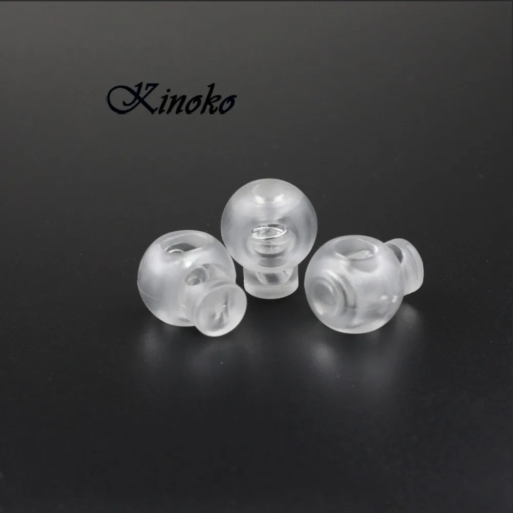 100 шт./упак. прозрачный пластиковый мяч шнур замочки Круглый тумблер зажим широко