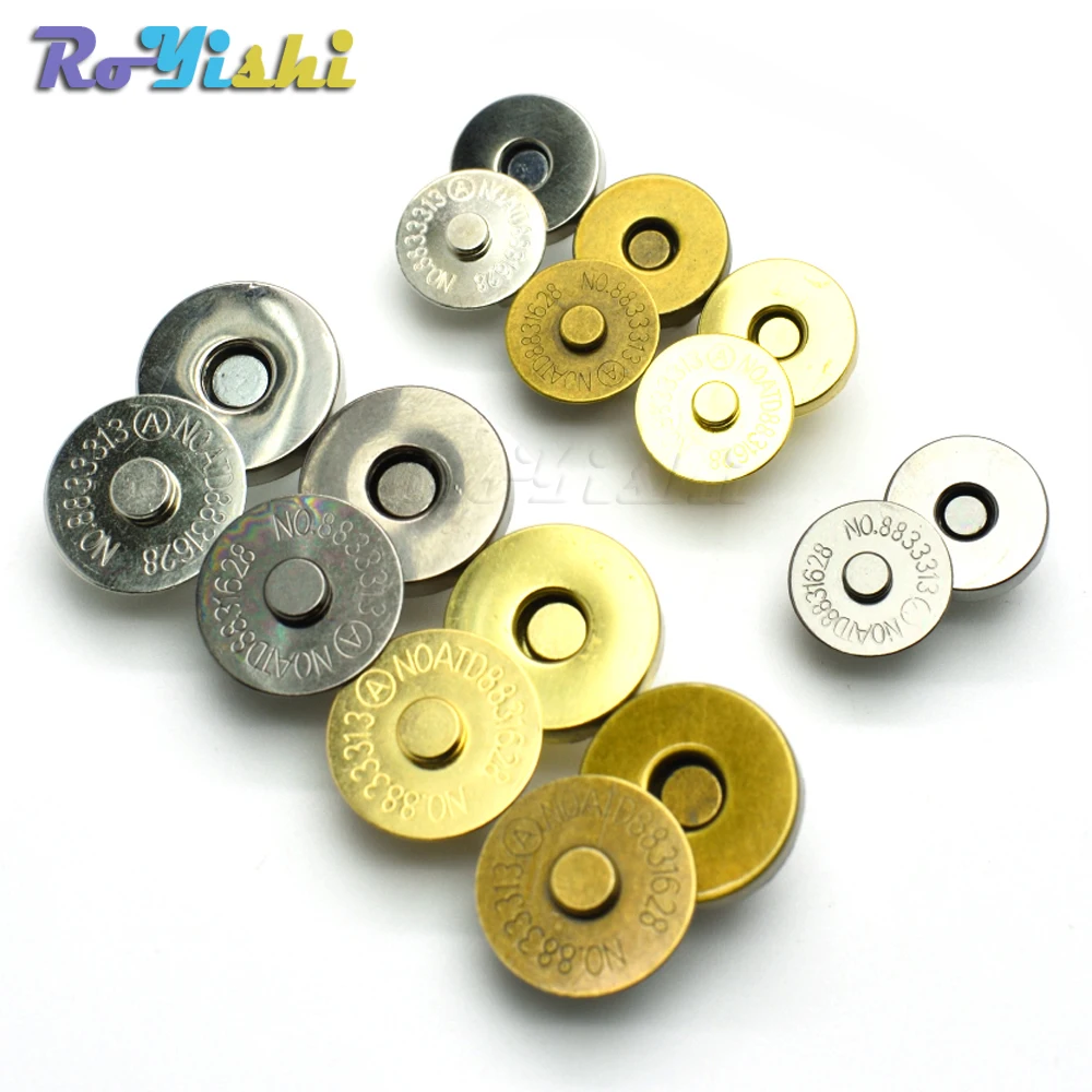 Magnetic Snap Fasteners Clasps Buttons Handbag Purse Wallet Craft Bags Parts Accessories 14mm 18mm