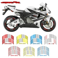 motorcycle front and rear wheels edge outer rim sticker reflective stripe wheel decals for honda cbr rr