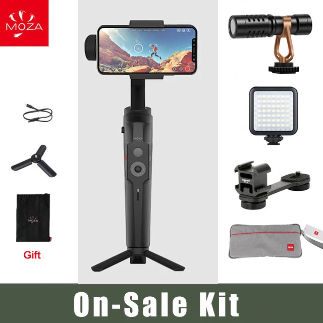 On-Sale Kit MOZA мини S мини-S 3-осевой портативный монопод с шарнирным замком для телефона стабилизатор для iPhone 8 Gopro hero 7 6 5 YI экшн-камер PK dji osmo mobile 2 - Цвет: On-Sale Kit