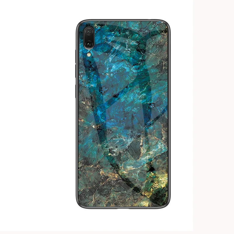 Мраморный чехол из закаленного стекла для huawei P30 Pro mate 20 P20 P10 Lite Y6 Y7 Prime Y5 Y9 на Honor 8X 8A Pro P Smart Cover - Цвет: 3