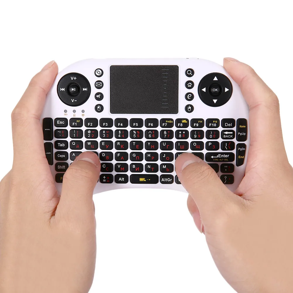 Zeepin M2S Русский Английский Беспроводной клавиатурой QWERTY сенсорная панель с USB