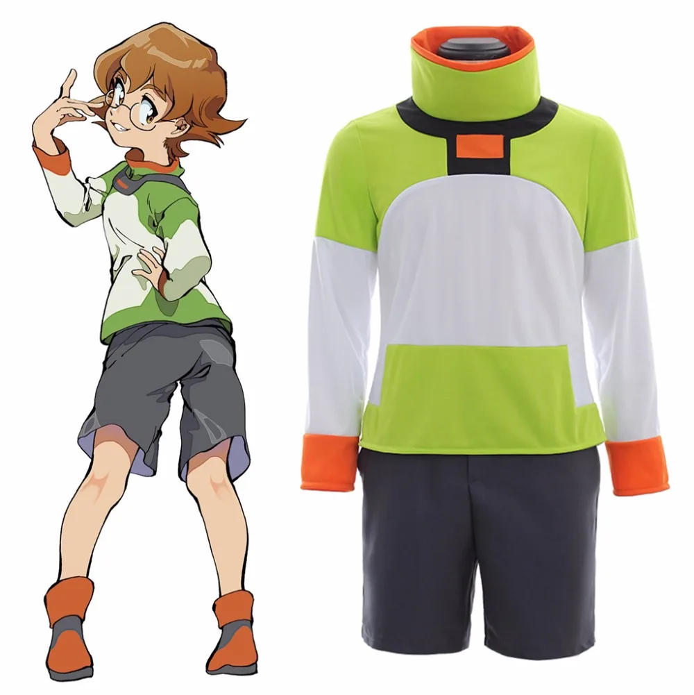 

Cosplaydiy Defender Pidge Cosplay Costume Adult Anime Voltron Pidge Cosplay Top Short Pants Costume L0516