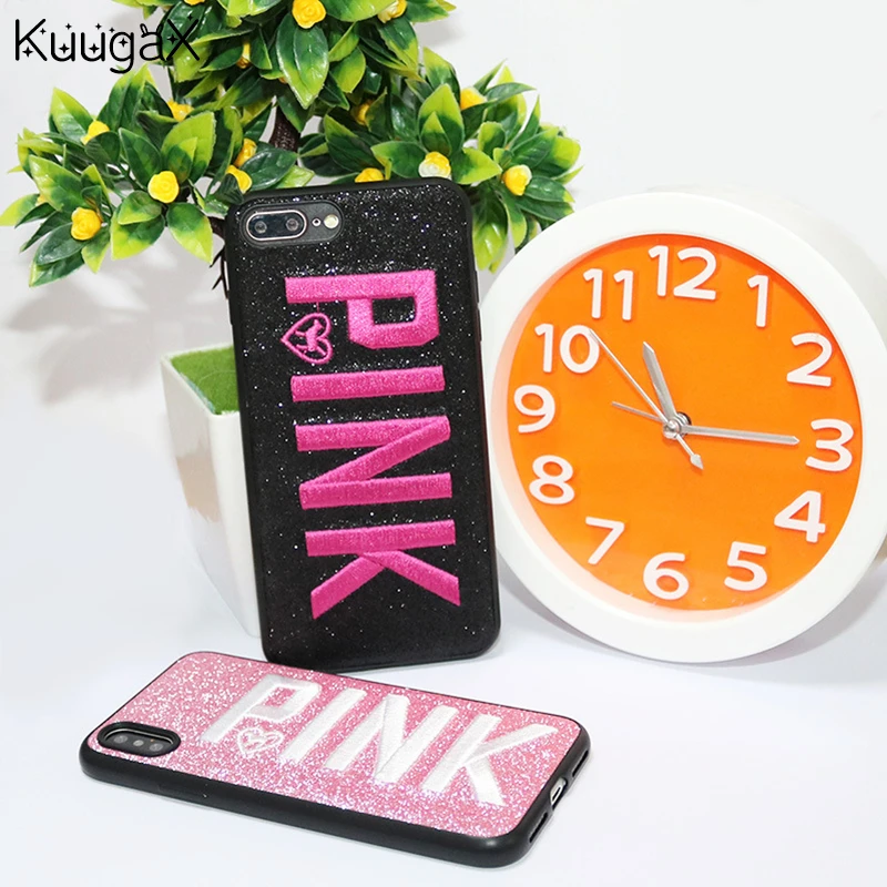 Новый блестящий чехол для Iphone 6 6s Bordado Caixa Do Telefone Para 7 8 Plus X|Чехлы-накладки| |