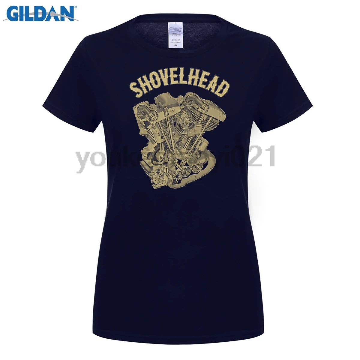 GILDAN Shovelhead HD байкерские футболки новый дизайн двигатель для женщин | Женская