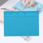 Термостойкий силиконовый коврик для пайки, 20 х28 см, тепловая пушка для ремонта телефонов BGA, изоляционная накладка, Настольный коврик, платформа для обслуживания