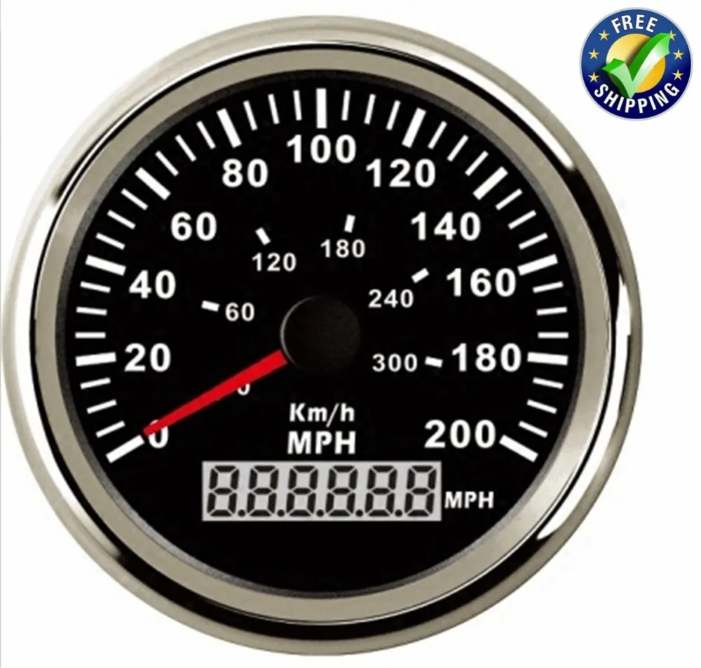 Упаковка из 1 высококачественной 85 мм 0 200MPH спидометры GPS 300 км/ч указатель Тип