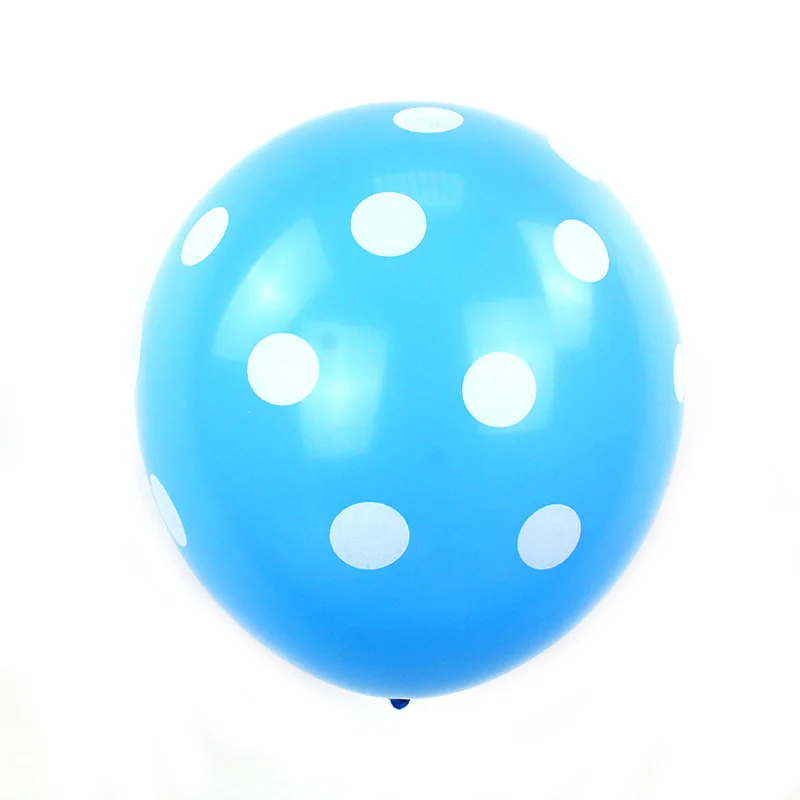 12inch dot sky blue 5 шт./лот 12 дюймов красный и черный горошек латексные надувные шары Mickey тема День Рождения globos baby shower вечерние украшения для девочек на Рождество - Цвет: 12inch dot sky blue