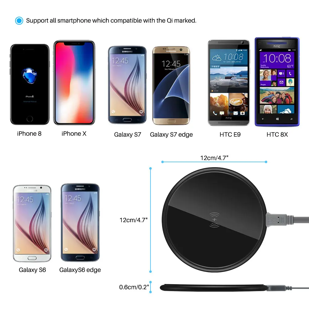 Настольное Беспроводное зарядное устройство для iPhone X 8 8Plus быстрая Подставка