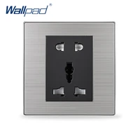 hot sale 5 pin wallpad luxury universal wall power socket large space 10a ac 110250v