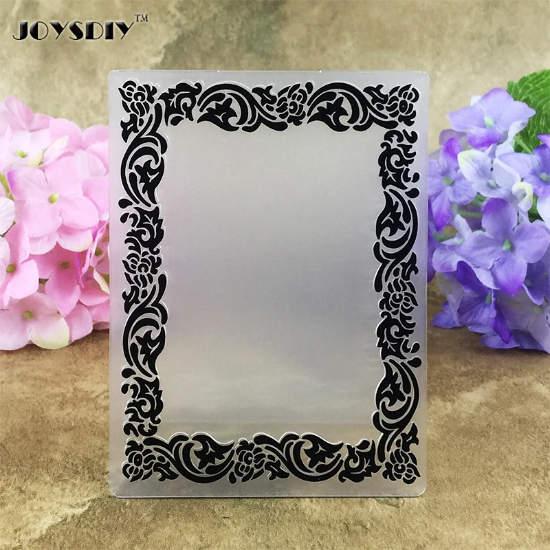 Цветок Стекло Frame Item01 DIY Записки Bump Пластик тиснением папку для альбом карт