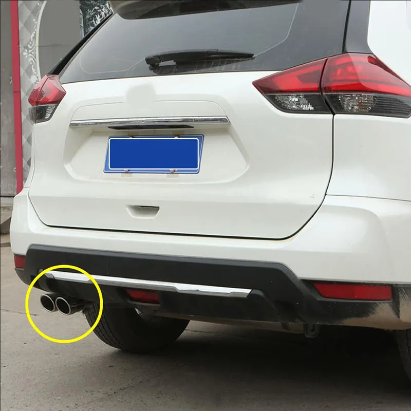 Подходит для Nissan X-trail T32 304 из нержавеющей стали задний глушитель выхлопной трубы наконечник отделка автомобильный аксессуар
