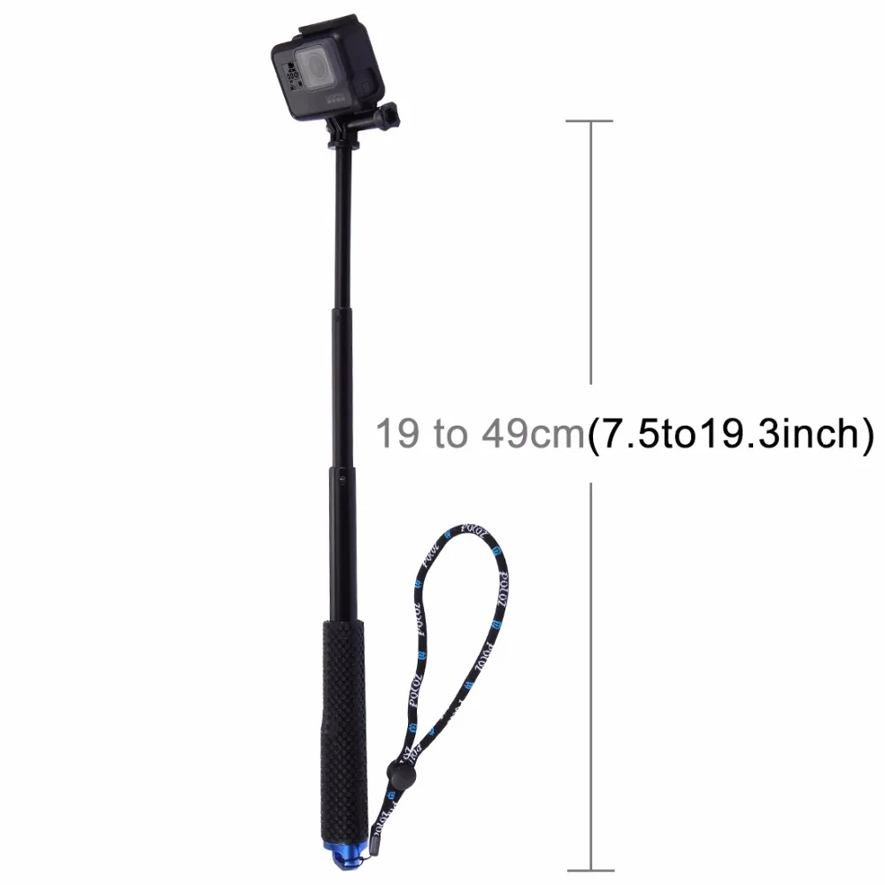 For Go Pro Accessories Handheld Pole Monopod Selfie Stick for GoPro HERO5 HERO4 Session 4 3 2 1SJ4000 SJ5000 Size:19-49cm | Электроника
