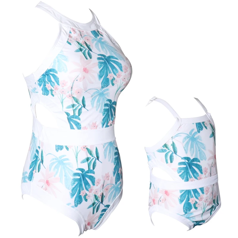 Sexy One Piece Swimsuit Women Children 2019 Summer Beachwear Vintage Retro Bathing Suits Bodysuit Monokini 133 | Спорт и развлечения