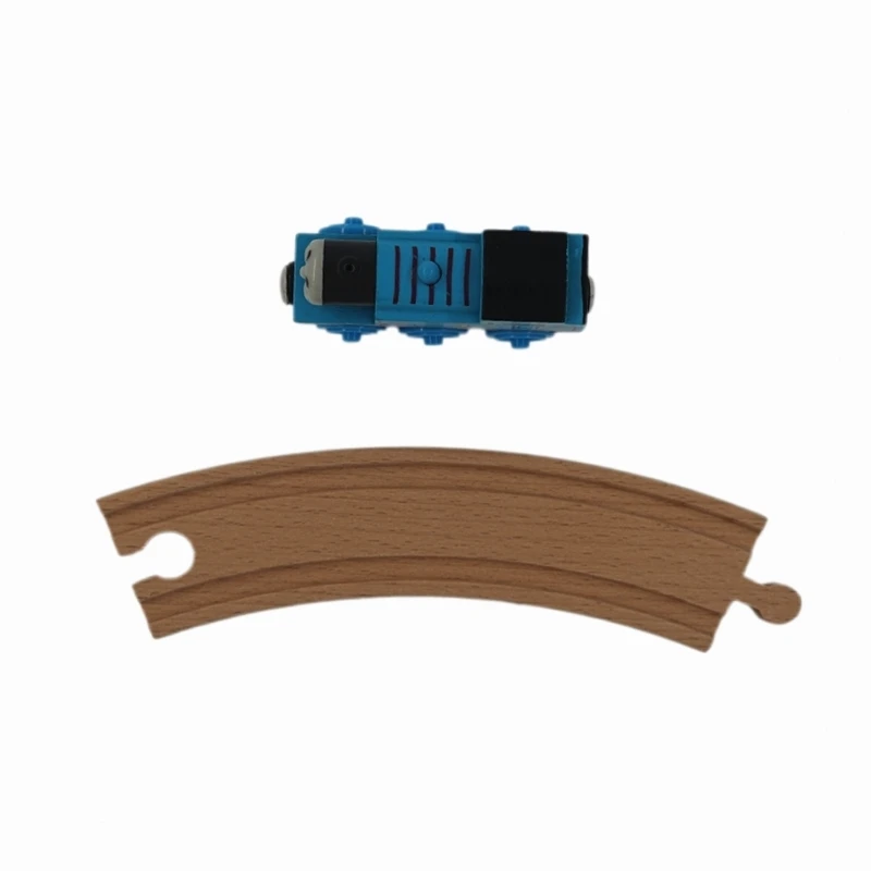 

Wooden Railway Accessories - Curved Track Compatible Wooden Trains Beech Wood Way to Expand Your Train Track