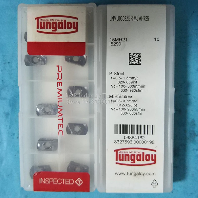Новые оригинальные Tungaloy вставки карбида LNMU0303ZER MJ AH725 ЧПУ лезвие инструмент AH725|mj| |