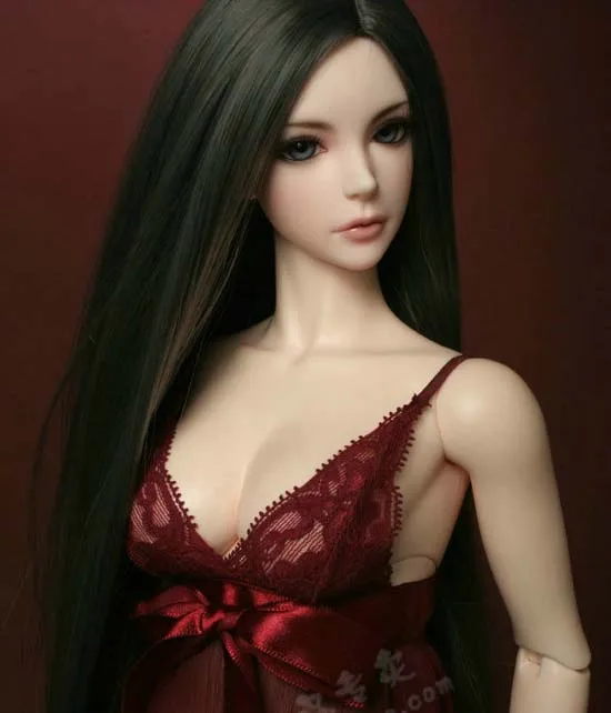 Парик для шарнирной куклы 1/3 1/4 1/6 1/8 черный прямой парик куклы|1/6 bjd wig|bjd wig1/6 |