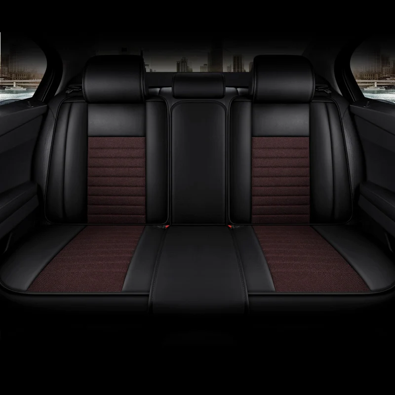 

Luxury leather stitching ice silk General Car Seat Cushions Car Styling Car Seat Cover For BMW Audi Toyota Honda Ford All Sedan