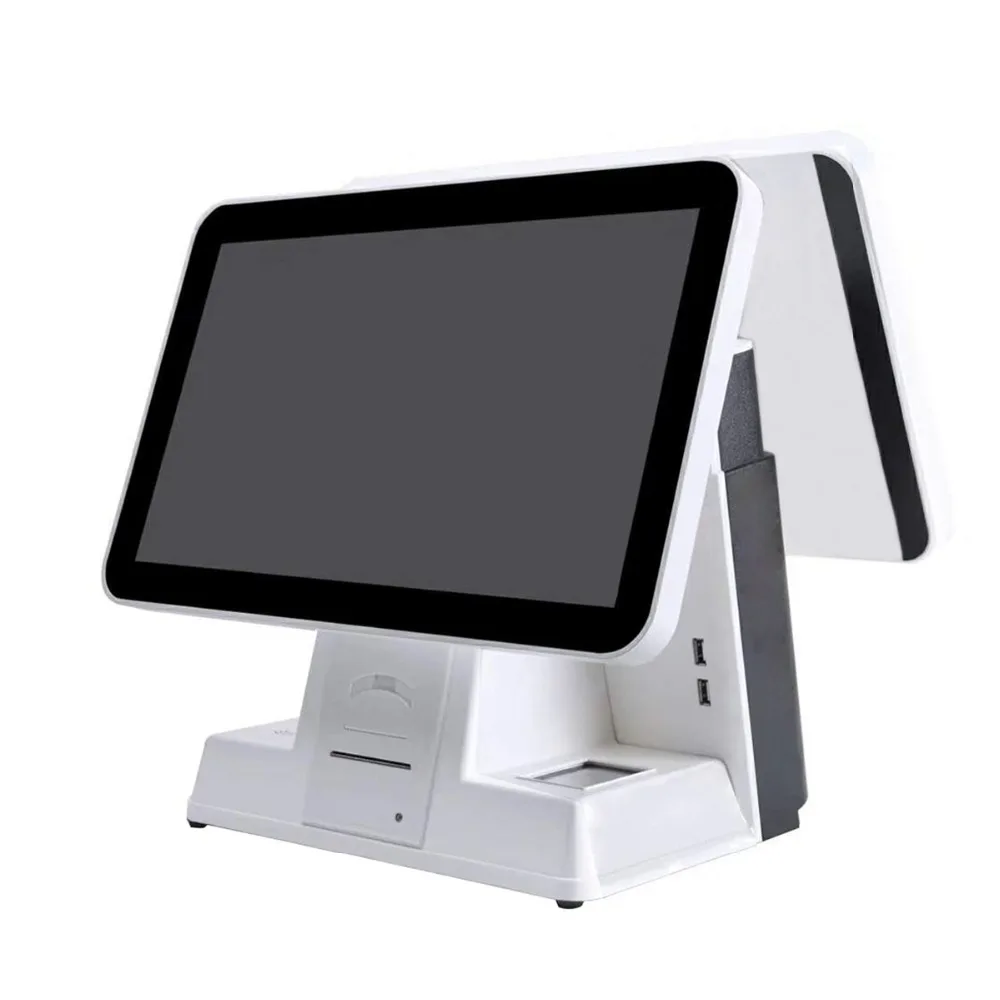 Hspos new dual 15inch display POS Cash Register HS-156D-H2 Built-in 58 thermal printer can use almost pos Software | Компьютеры и офис