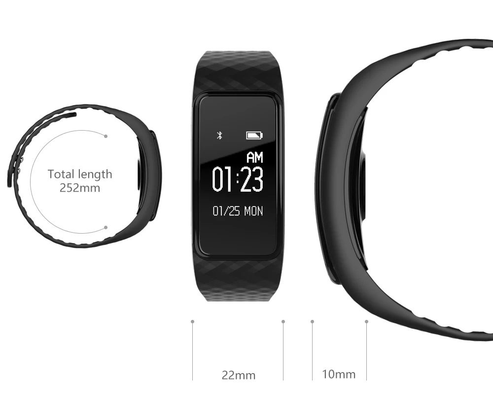 Rundoing N101 смарт-браслет IP67 водонепроницаемый монитор сердечного ритма Смарт