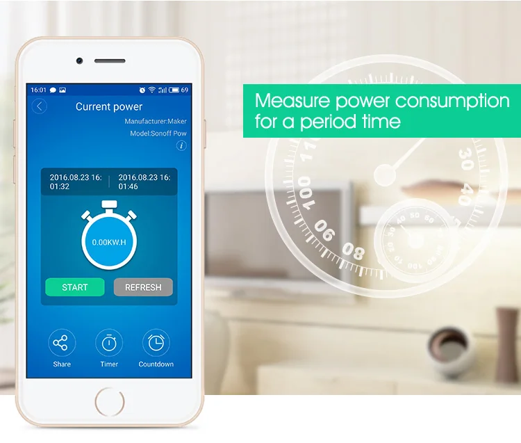 SONOFF POW R2 15A 3500 Вт Wifi переключатель контроллер в режиме реального времени энергопотребление монитор измерения для автоматизации умного дома