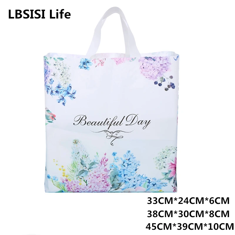 Пластиковые пакеты LBSISI Life Цветочная сумка с принтом вашего логотипа упаковка из