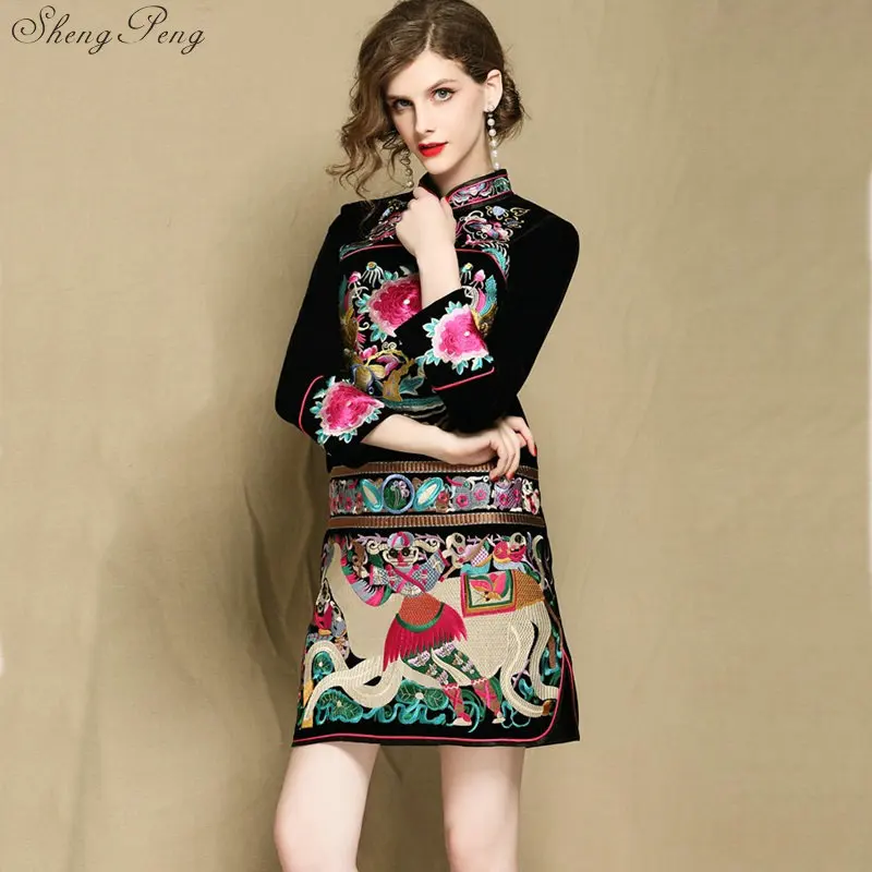 Традиционное китайское восточное платье Qipao женское пикантное современное