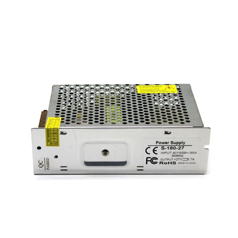 Одиночный выход Светодиодный импульсный источник питания DC27V 6.7A 180W адаптер