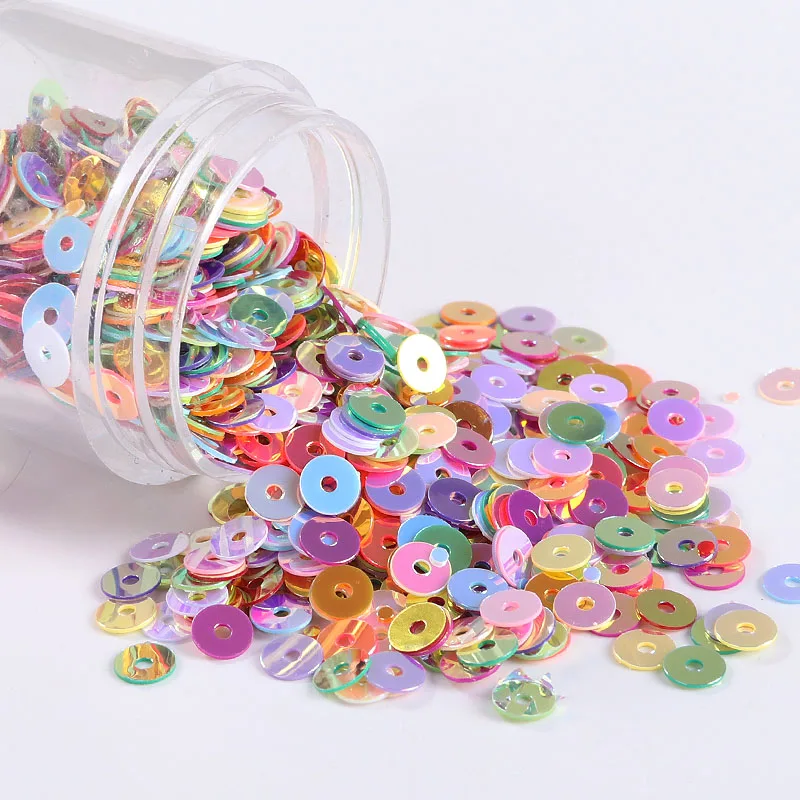 

iSequins 2000pcs(10g) Mix Colors 4mm Sparkle Sequins Flat Round Loose Sequin Paillettes Sewing Wedding Craft For Clothing Sewing