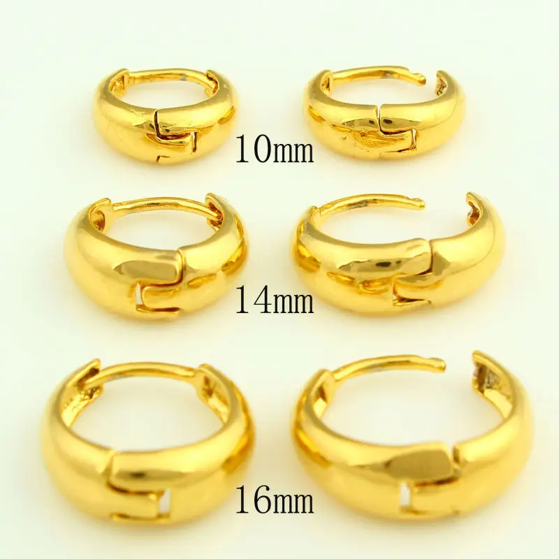 Adixyn 3 размера золотые серьги для женщин Золотой Цвет