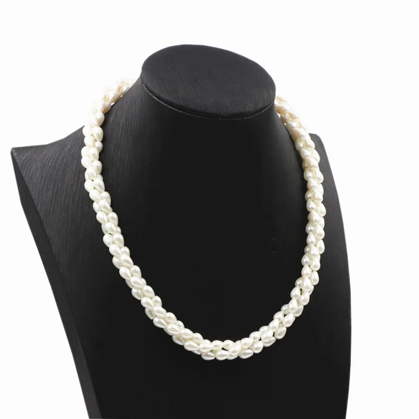 Fashion Simulated Pearl Beads Necklace Water Drop Twining Layers Choker Necklaces Jewelry Minimal Girlfriend Wedding Gift A739 | Украшения