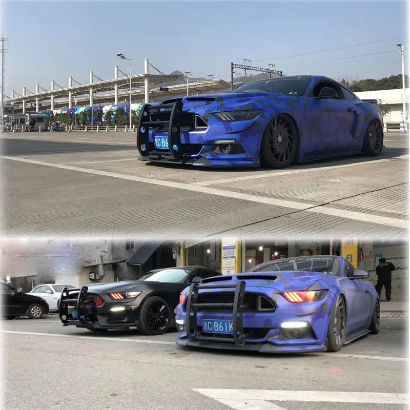 Dynoracing-модификация автомобиля переднего бампера для- Ford Mustang черный цвет YC101372