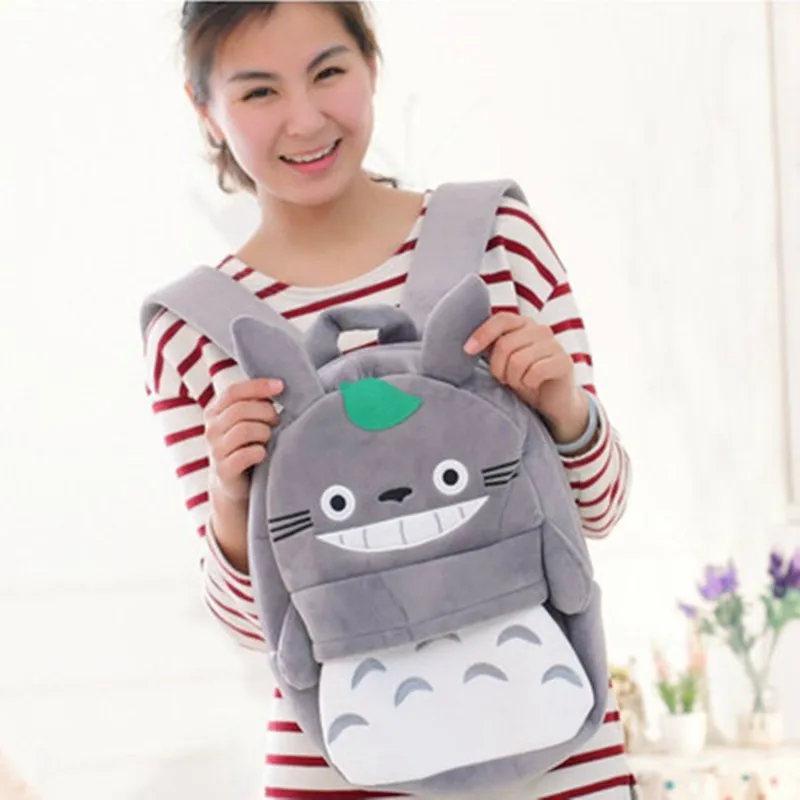 1pc 25cm New Arriving Kawaii Totoro Plush Backpack Cute Soft Stuffed School Bag for Children Cartoon Kids Boy Girl Gift | Игрушки и