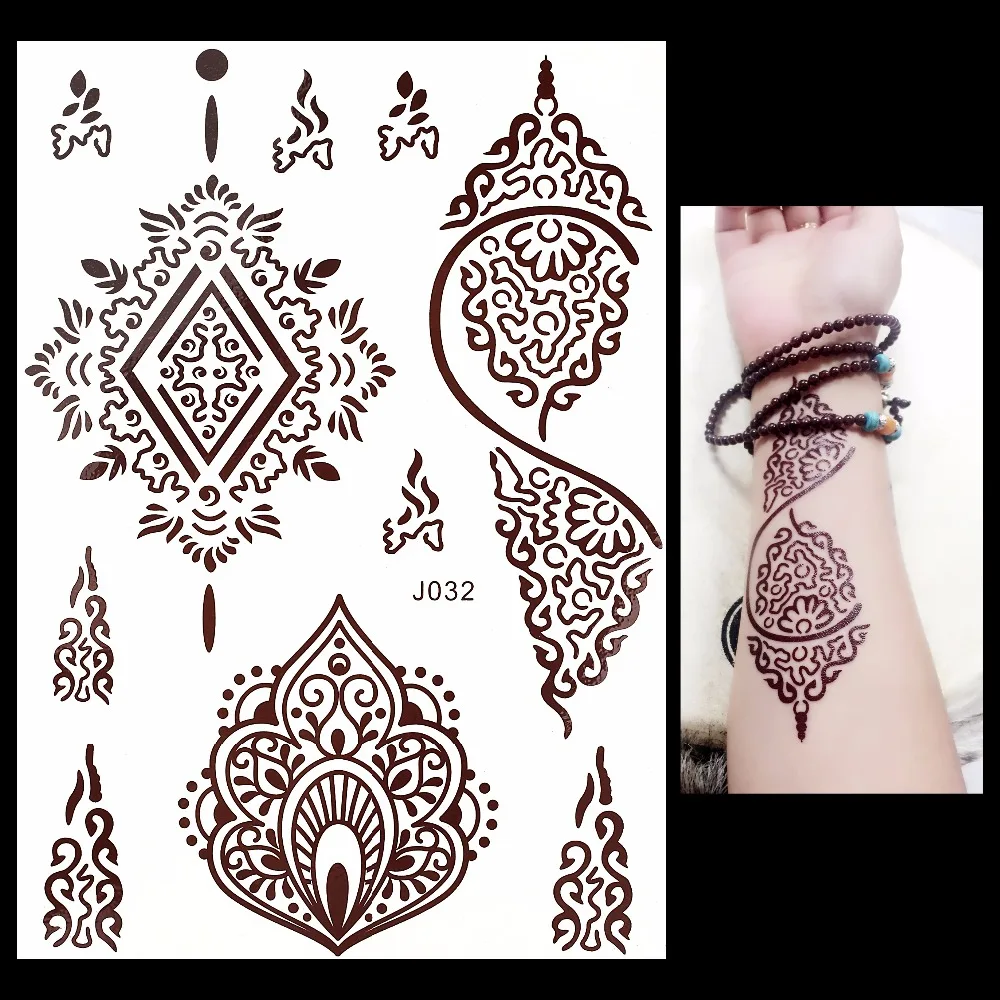 1 шт. флэш водостойкое тату металик женские коричневые чернила для росписи хной