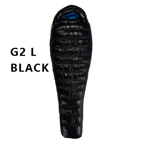 G2 L BLACK G1/G2/G3 Aegismax профессиональный Сверхлегкий Открытый белый гусиный пух Зимний Мумия Тип спальный мешок - Цвет: G2 L BLACK