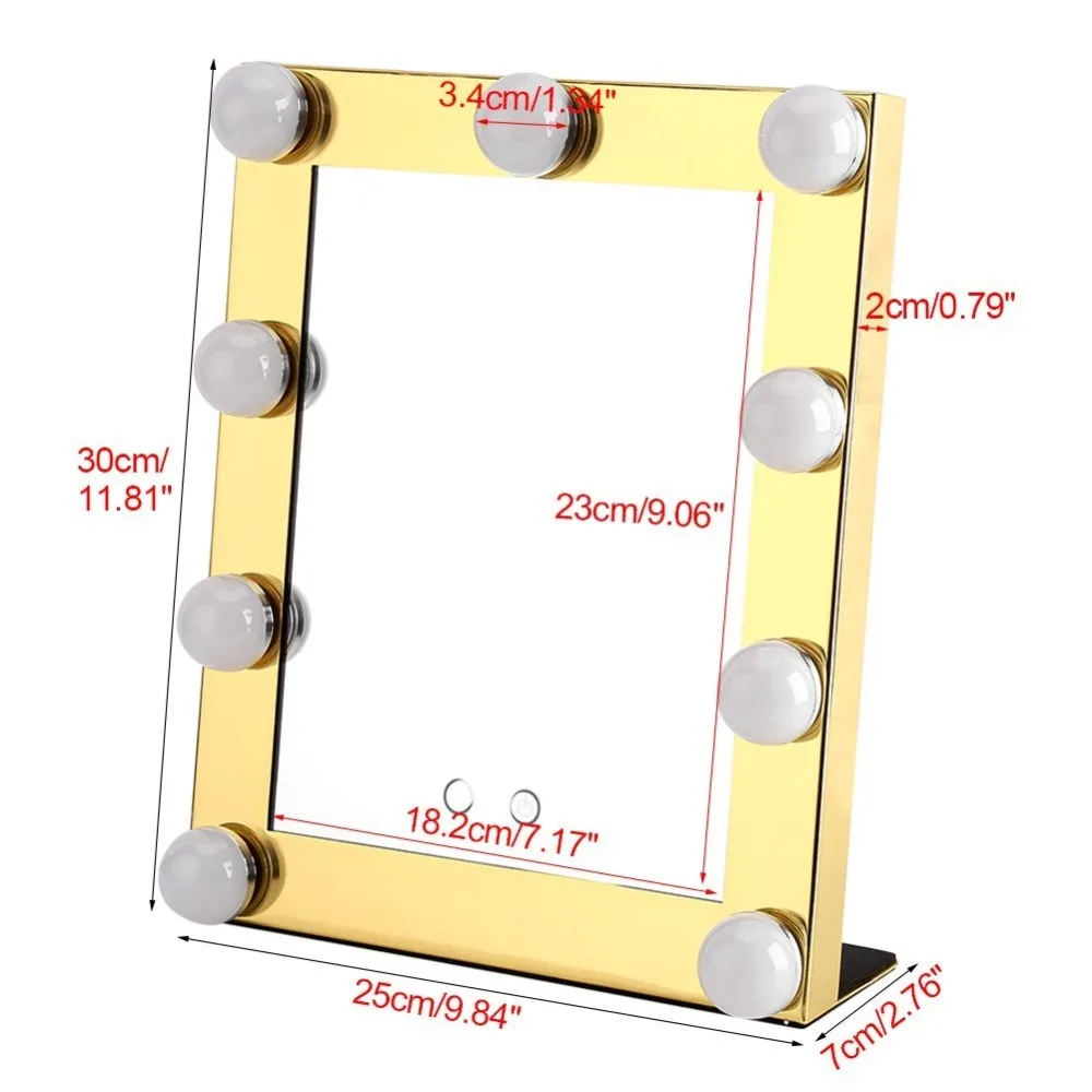 Светодиодная лампа косметическое зеркало освещенное настольное сенсорный экран