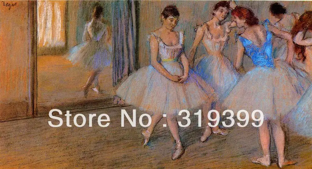 100% картина маслом ручной работы на льняном холсте танцоры в студии Эдгара дегаса