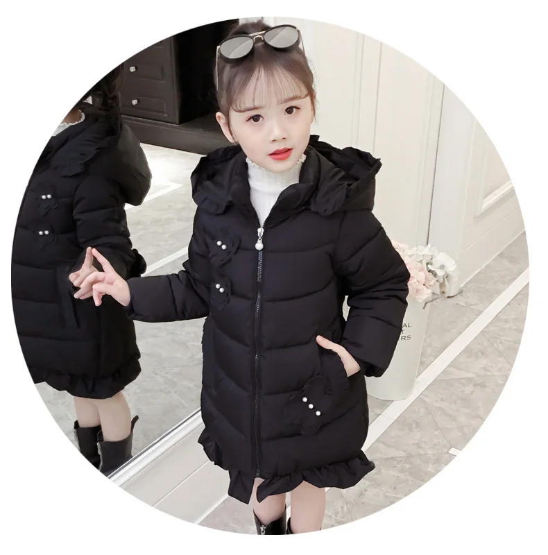 Г. Зимнее модное плотное теплое хлопковое пальто для девочек