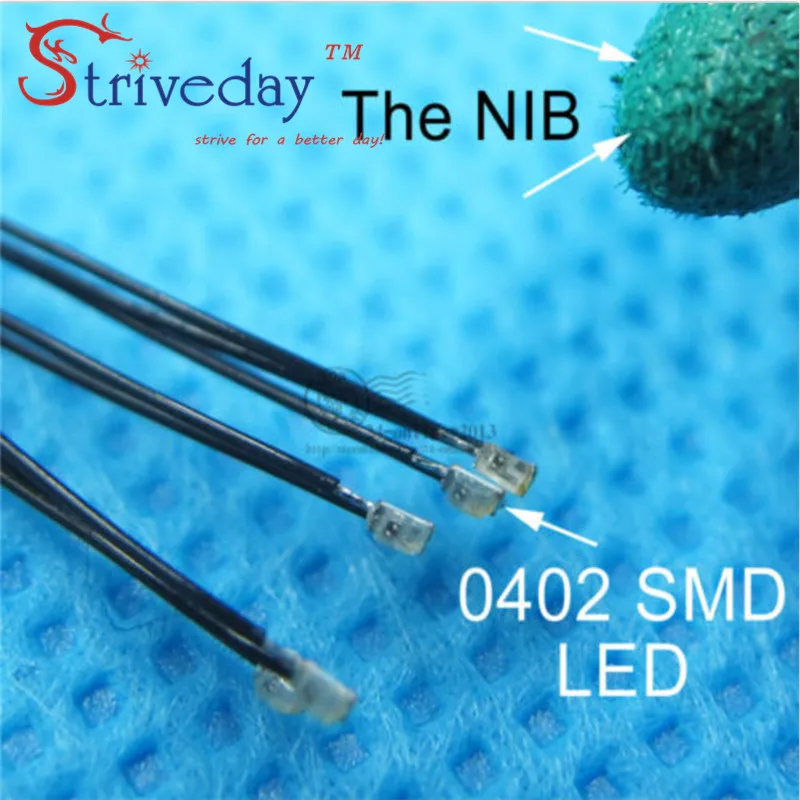 100 шт./лот 0402 SMD предварительно припаянный micro litz проводной LED провод резистор 20 см 8