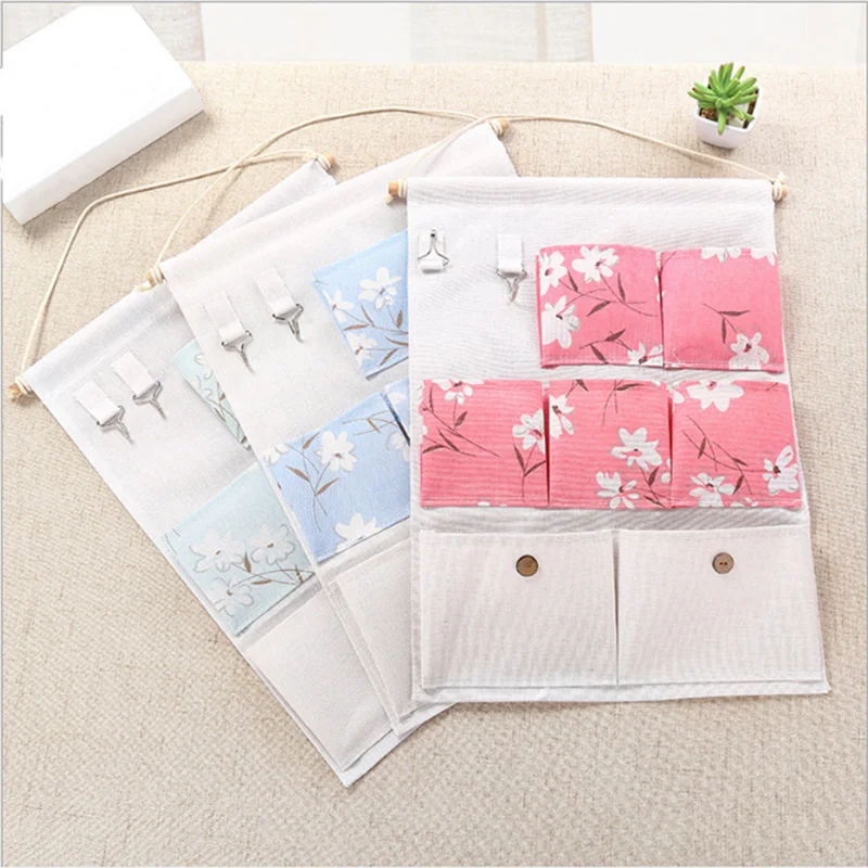 

7 Pockets Kitchen Large Door Wall Hang Pouch Hanging Wardrobe Socks Bathroom Debris Storage Home Decor Hanging Bag